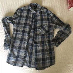 Quiksilver small plaid button down long sleeve